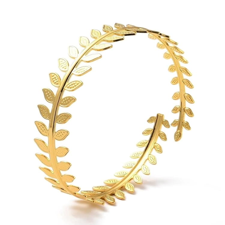 Golden Leaf Arm Cuff Bracelet