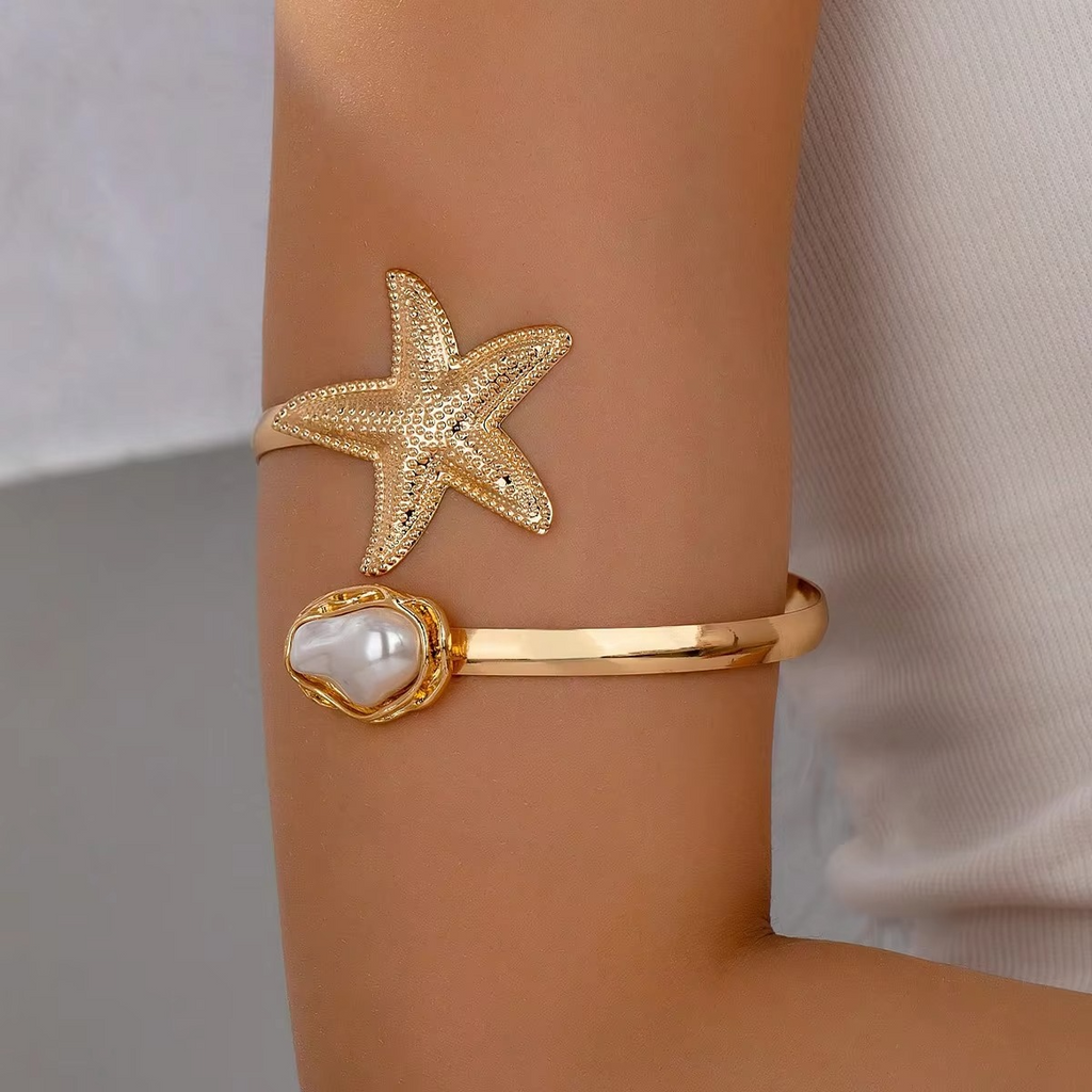 OceanPearl Star Arm Cuff Bracelet