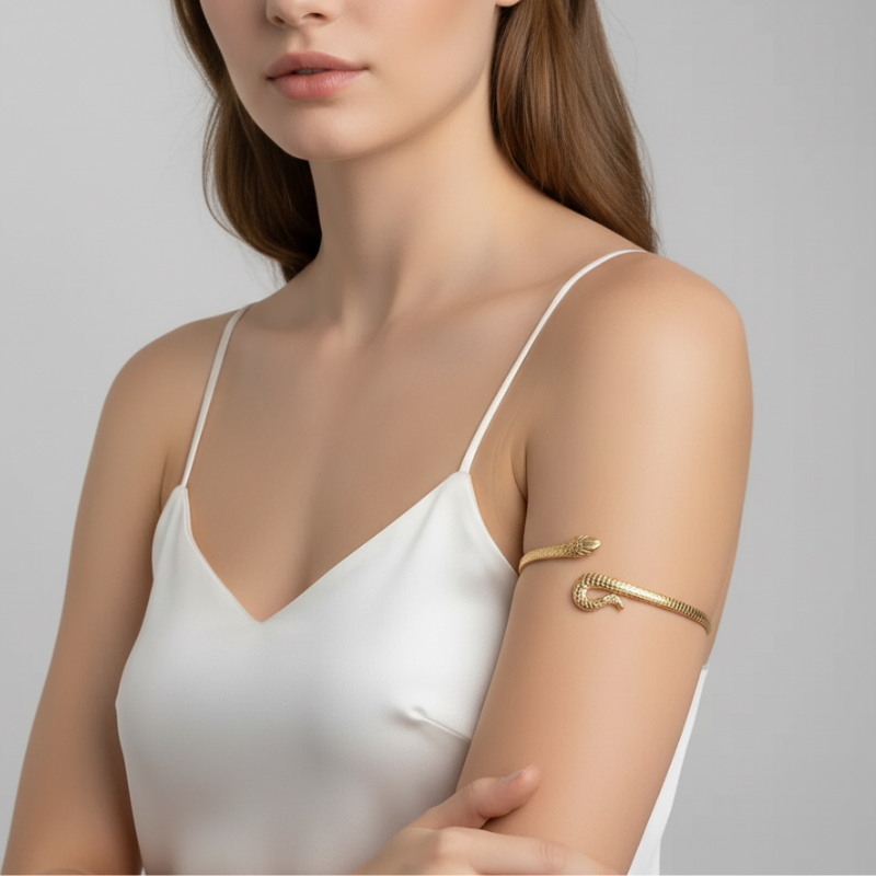 Serpentina Gold Arm Cuff Bracelet