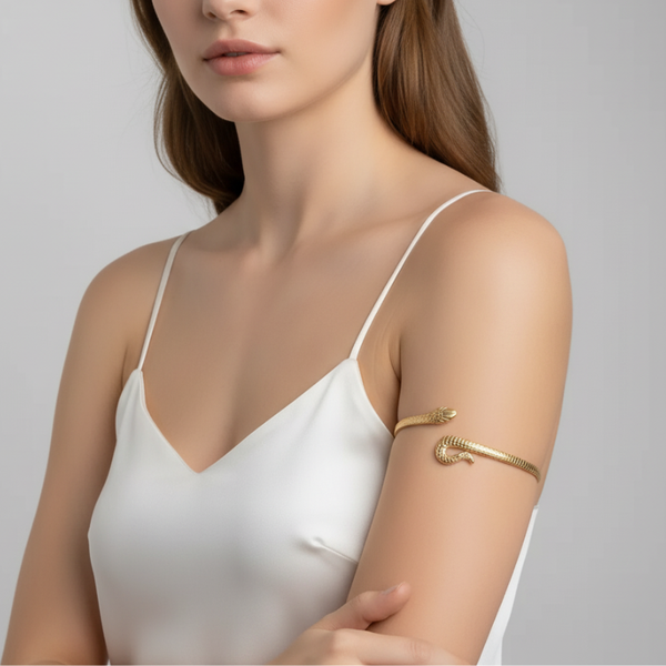 Serpentina Gold Arm Cuff Bracelet