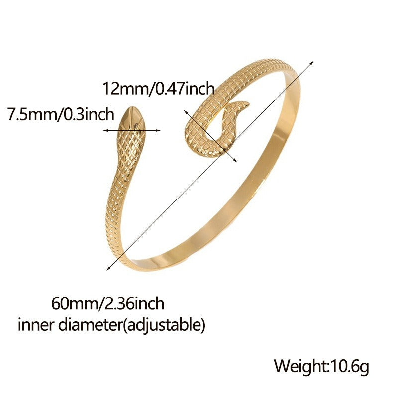 Serpentina Gold Arm Cuff Bracelet